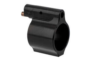 Aero Precision .875in AR15 Adjustable Low Profile Gas Block features a black nitride coating and 4140 steel construction